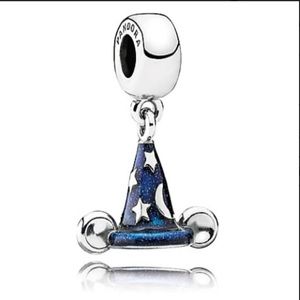 NEW Pandora Disney Parks Collection Sorcerer Mickey Hat Charm Sterling Silver
